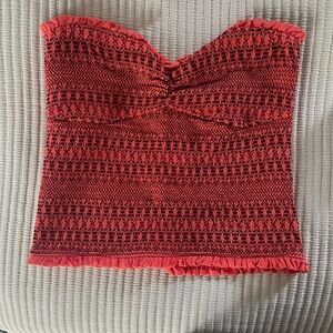 NWOT Anthropologie Smocked Sweetheart Strapless Tube Top